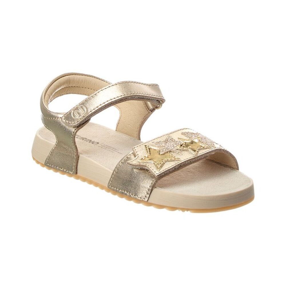 Naturino Dendix Leather Sandal, Gold